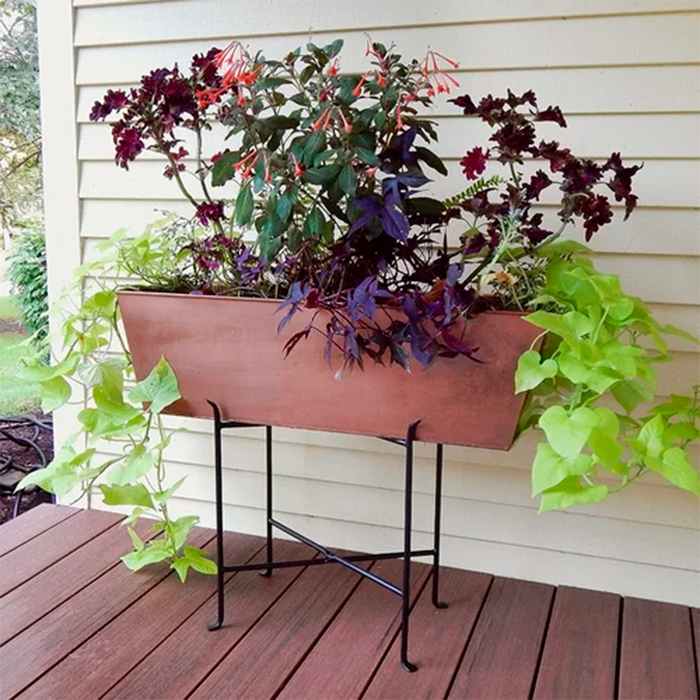 Plain Copper Flower Boxes - The Well Appointed House