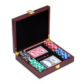 Poker Game Set in Cherry Wood Case with Brass Hardware - Games & Recreation - The Well Appointed House