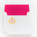 Poppy & Fuschia Pagoda Personalized Stationery - Stationery - The Well Appointed House