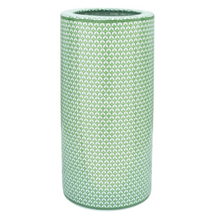 Porcelain Green Fish Scale Umbrella Stand - Decorative Objects - The Well Appointed House