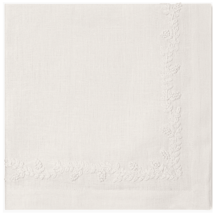 Set of 4 Prism Vine Design Linen Dinner Napkins - Dinner Napkins - The Well Appointed House