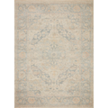 Priya Bone / Bluestone Area Rug - The Well Appointed House