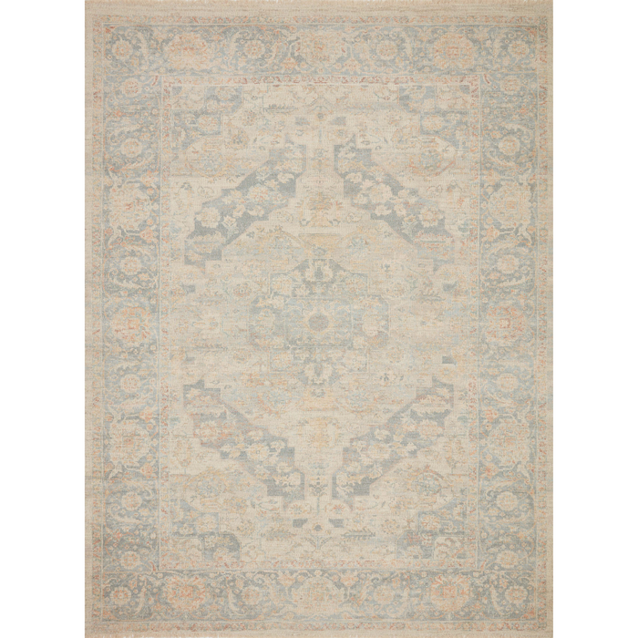 Priya Bone / Bluestone Area Rug - The Well Appointed House