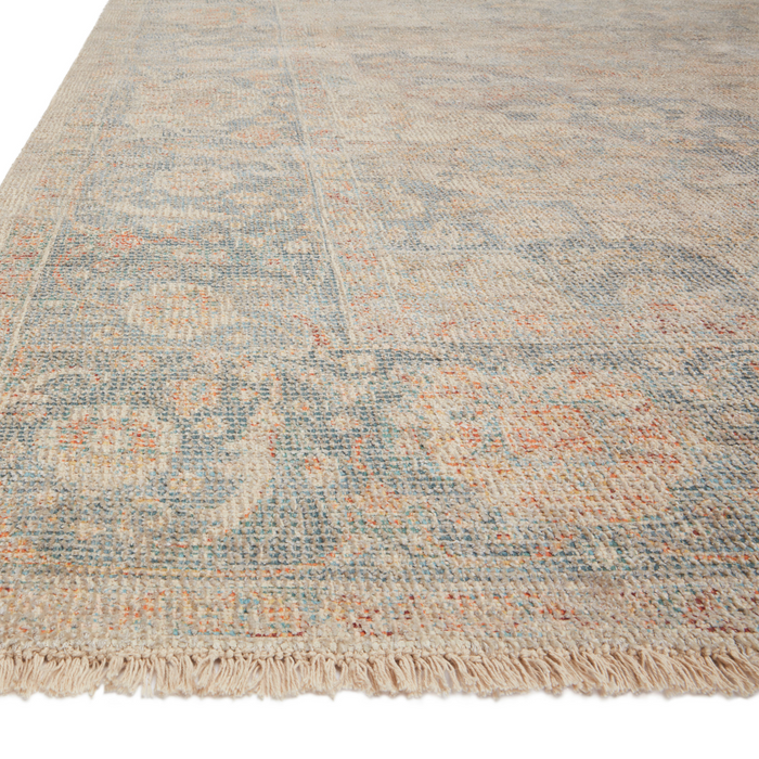 Priya Bone / Bluestone Area Rug - The Well Appointed House