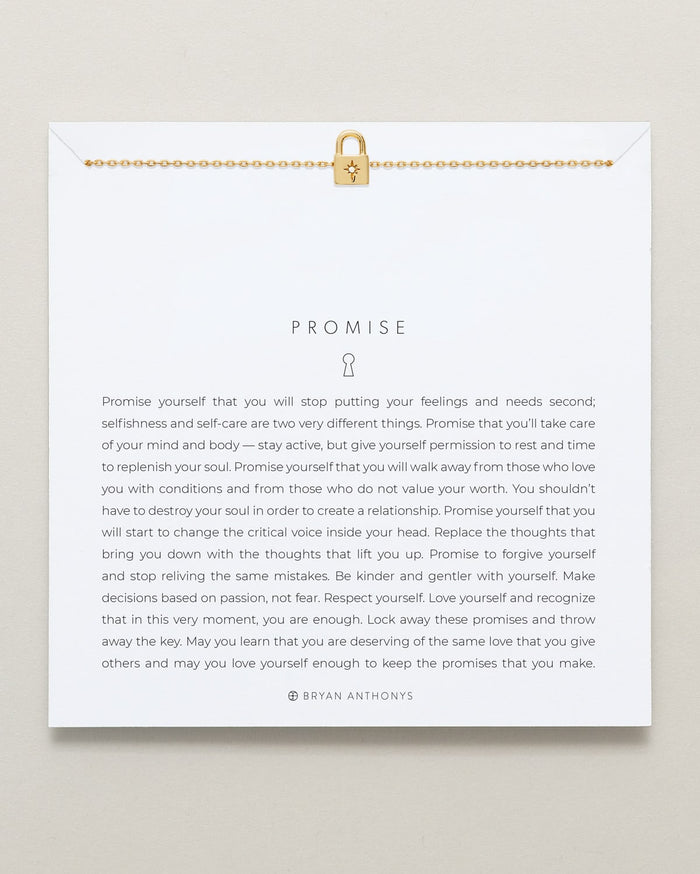 Bryan Anthonys Promise Gold Icon Necklace Set On Card