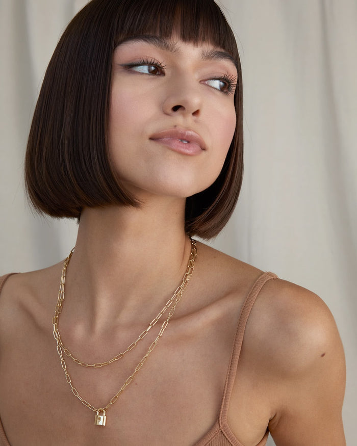 Promise Statement Necklace on model