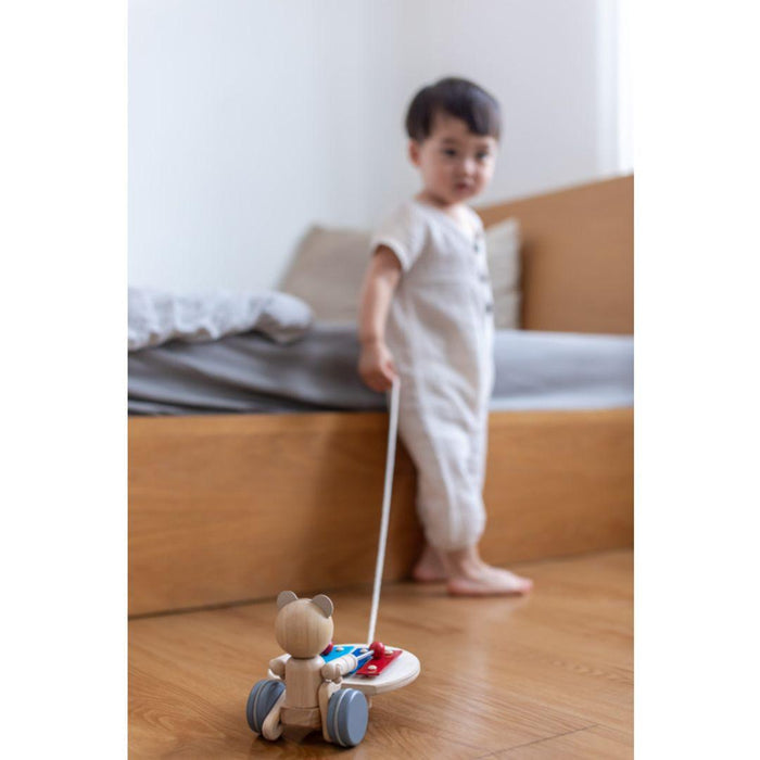 Pull Along Musical Bear - Little Loves Learning Toys - The Well Appointed House