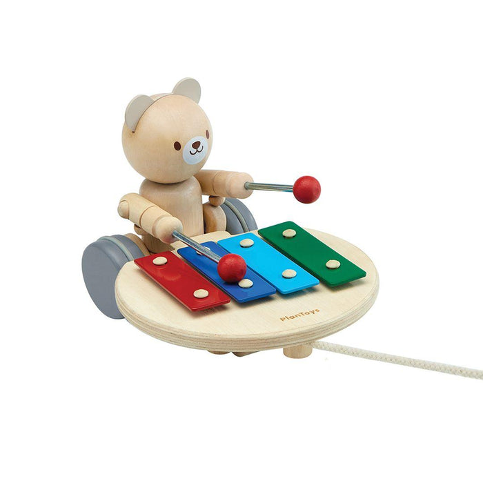 Pull Along Musical Bear - Little Loves Learning Toys - The Well Appointed House