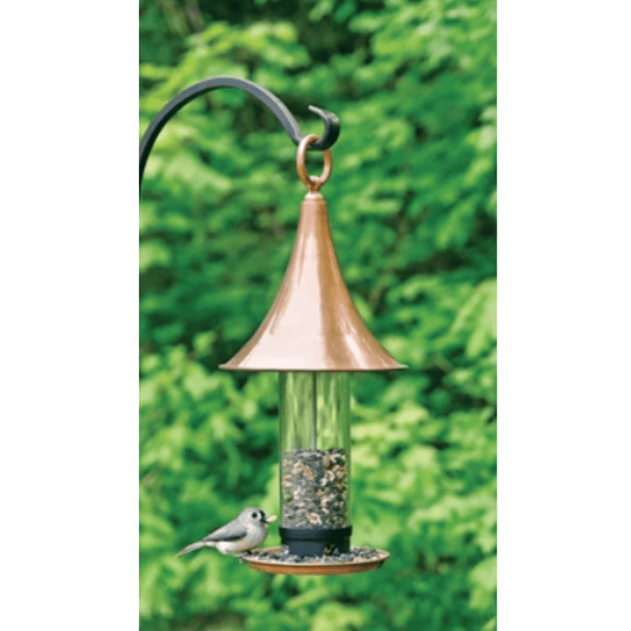 Pure Polished Copper Hanging Tube Bird Feeder - Birdhouses - The Well Appointed House