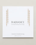 Bryan Anthonys Radiance Collection Baguette Chandelier Earrings Emerald Cut in Gold On Card