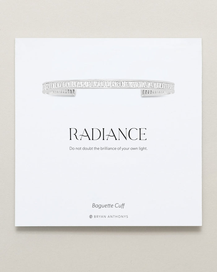 Bryan Anthonys Radiance Collection Baguette Cuff Silver On Card