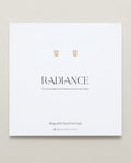 Bryan Anthonys Radiance Collection Baguette Stud Earrings Gold On Card