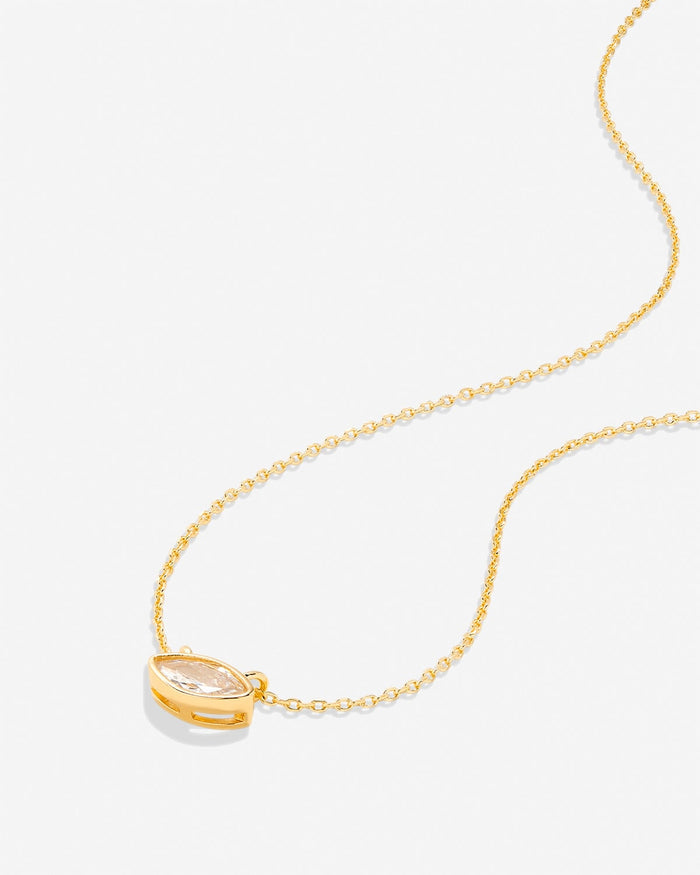 Bryan Anthonys Radiance Collection Marquis Solitaire Necklace Gold
