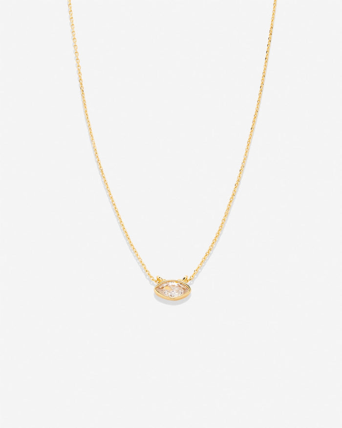 Bryan Anthonys Radiance Collection Marquis Solitaire Necklace Gold