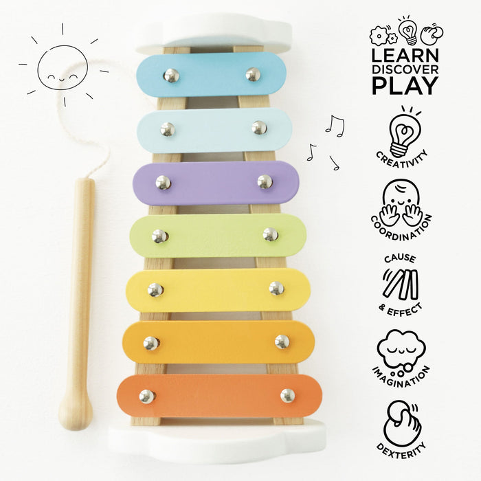 Rainbow Wooden Xylophone - The Well Appointed House