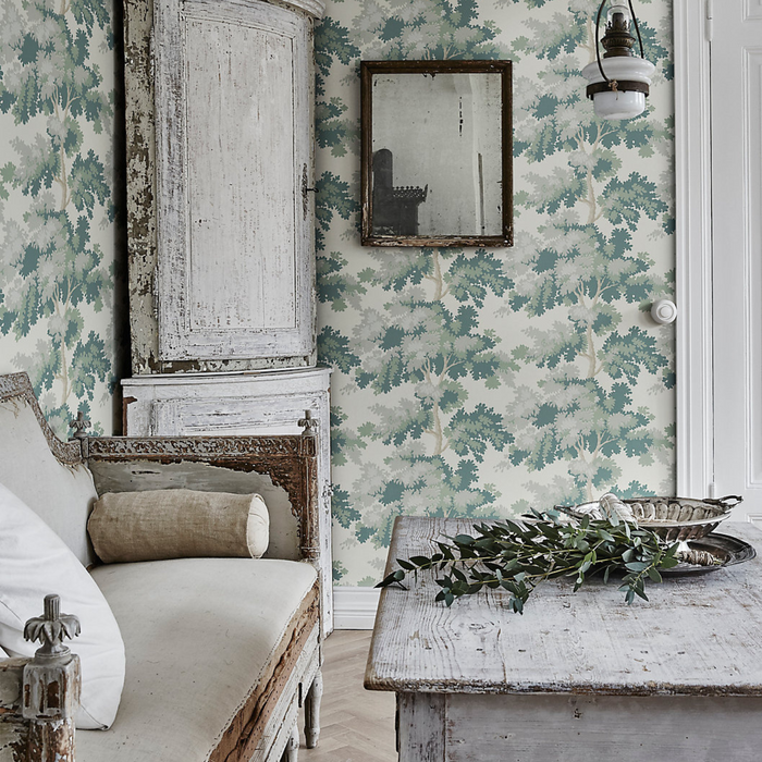 Green Raphael Print Wallcovering - The Well Appointed House