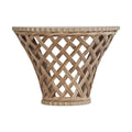 Rattan Wall Bracket Shelf with Trellis Lattice Front - Wall Shelves - The Well Appointed House