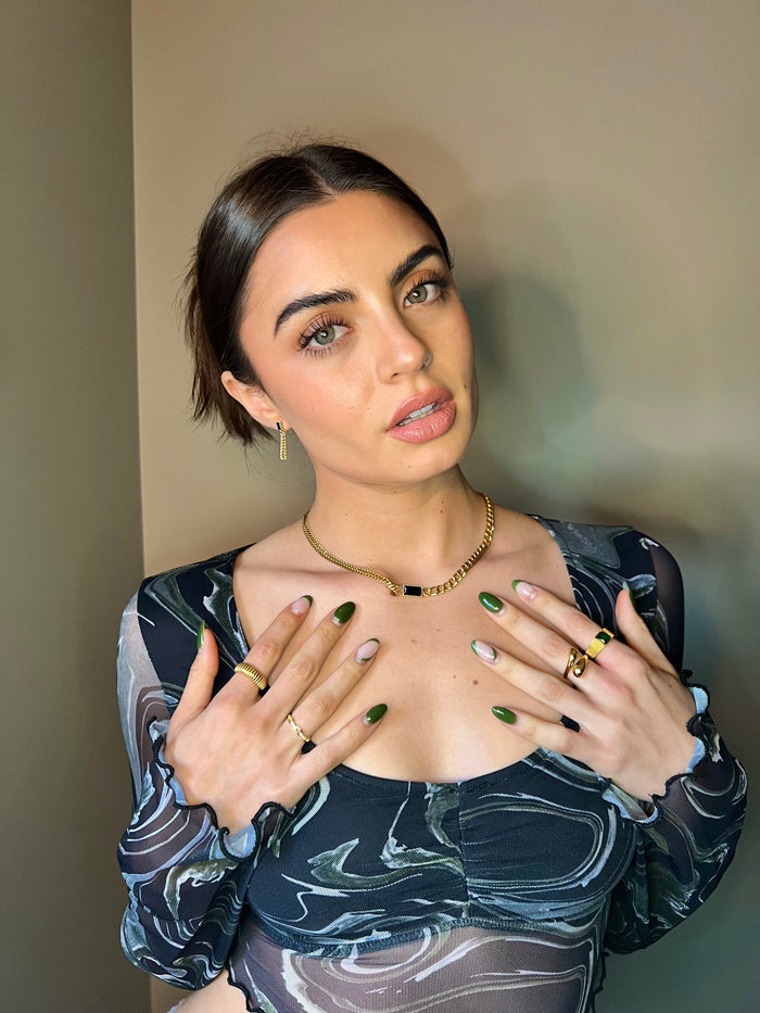 Raya ring blending statement and everyday style from the BBT x Rachael line