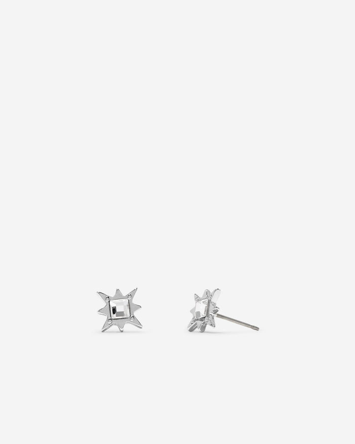 Reach For The Stars Earrings in silver finish