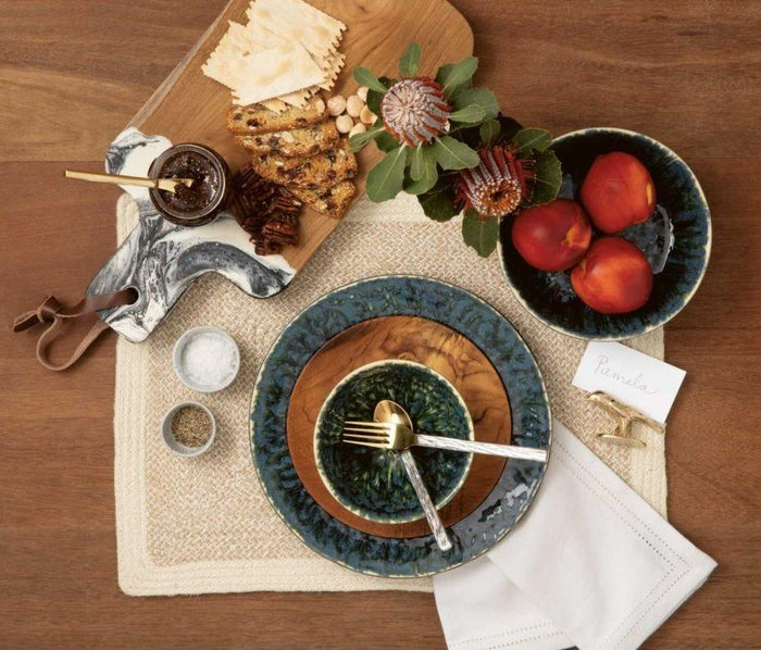 Rectangular Dark Jute Woven Placemats - Placemats & Napkin Rings - The Well Appointed House