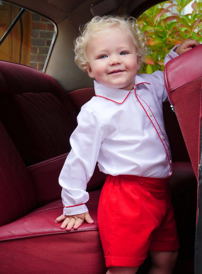 Red Cord Short & Shirt Set - The Well Appointed House