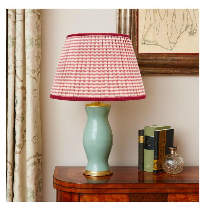 Red Striped Pleated Lamp Shade - Available in Multiple Sizes-The Well Appointed House