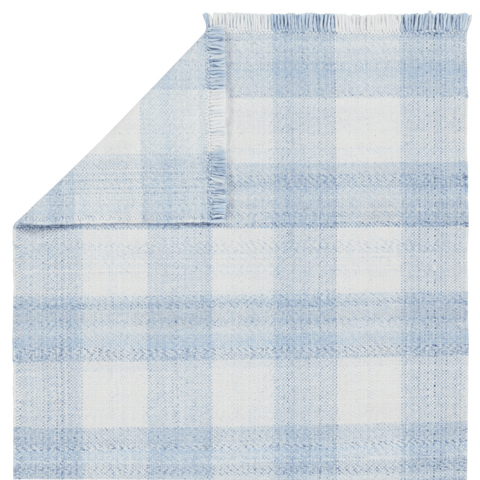 Respite Blue Plaid Handwoven Area Rug - Available in a Variety of Sizes - Rugs - The Well Appointed House