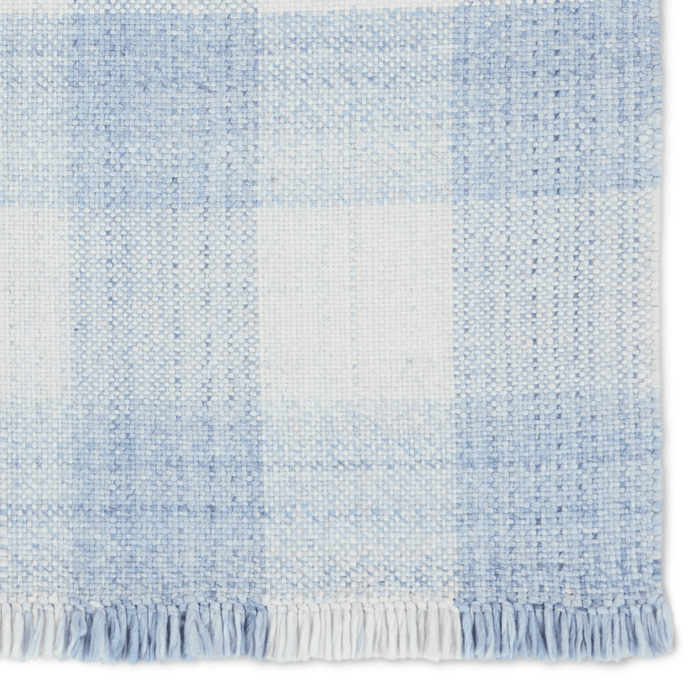 Respite Blue Plaid Handwoven Area Rug - Available in a Variety of Sizes - Rugs - The Well Appointed House