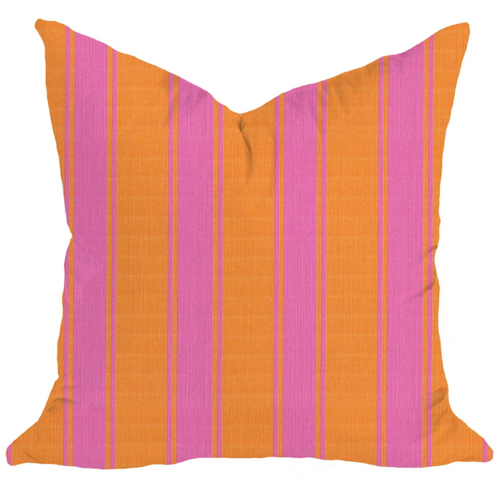 Riviera Pillow Cover in Tangerine and Pink Mauve - The Well Appointed House
