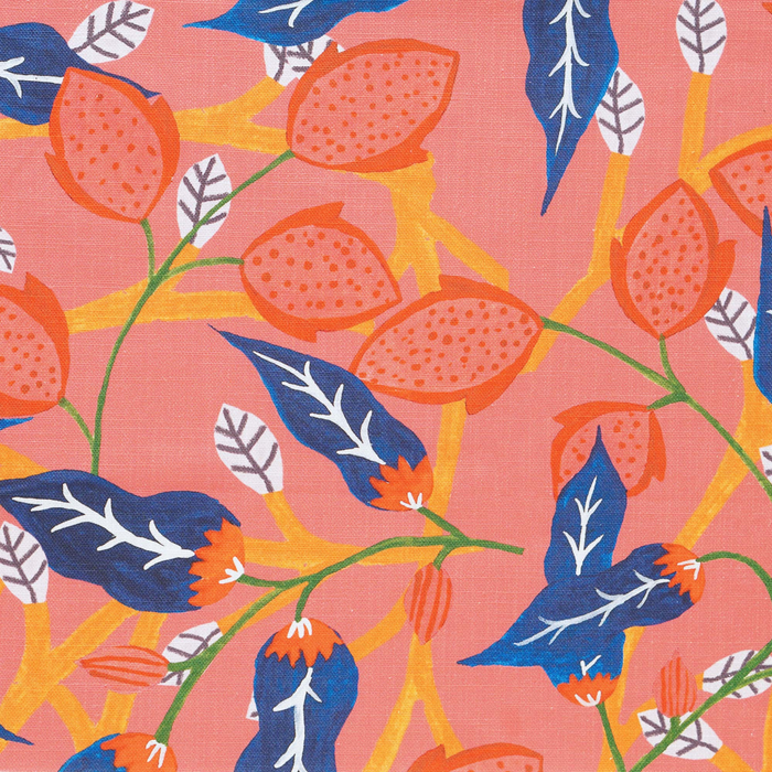 Riya Pillow Cover in Pink and Blue Floral - The Well Appointed House
