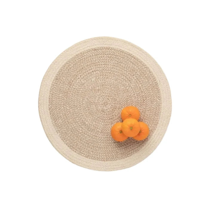 Round Dark Jute Woven Placemats - Placemats & Napkin Rings - The Well Appointed House
