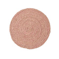 Round Pink Raffia Placemats - Placemats & Napkin Rings - The Well Appointed House