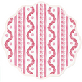Round Scalloped Placemat, Boxwood Garden - Rose - The Well Appointed House