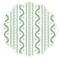 Round Scalloped Placemat, Boxwood Garden - Sage - The Well Appointed House