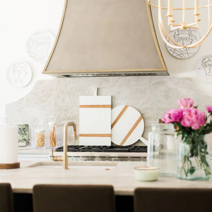 Round White Mod Charcuterie Board - The Well Appointed House