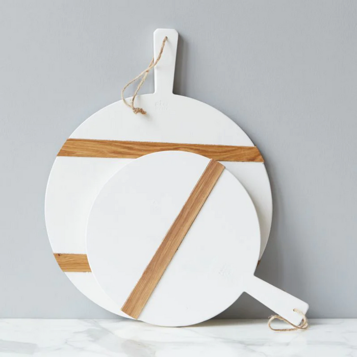 Round White Mod Charcuterie Board - The Well Appointed House
