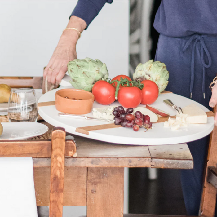 Round White Mod Charcuterie Board - The Well Appointed House