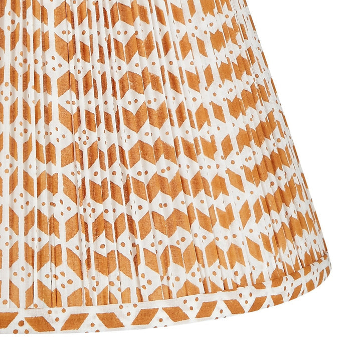 Roxbury Fabric Lampshade in Orange & White - Lamp Shades - The Well Appointed House