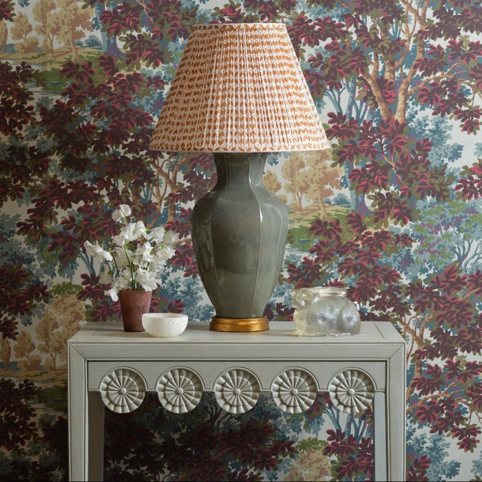 Roxbury Fabric Lampshade in Orange & White - Lamp Shades - The Well Appointed House