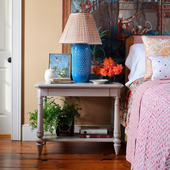 Roxbury Fabric Lampshade in Orange & White - Lamp Shades - The Well Appointed House