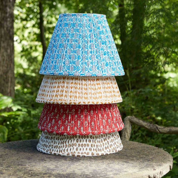 Roxbury Fabric Lampshade in Orange & White - Lamp Shades - The Well Appointed House