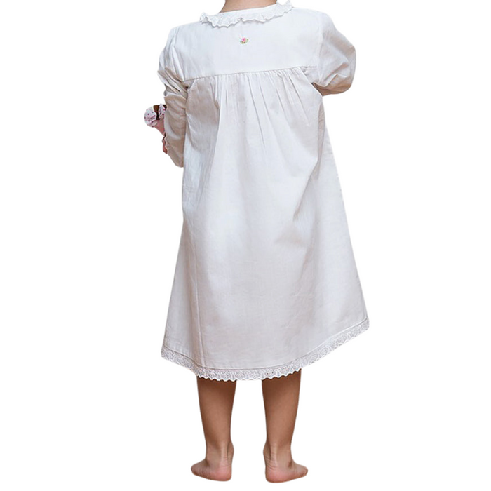Ruby White Cotton Embroidered Dress - The Well Appointed House