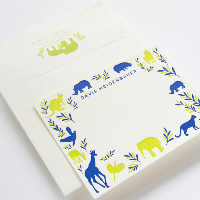 Safari Personalized Stationery - D117 - Stationery - The Well Appointed House