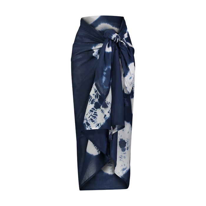 Saline Cotton Pareo in Indigo - The Well Appointed House