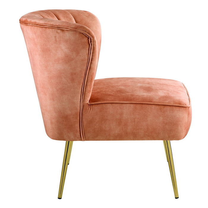 Sambell - Accent Chair - Burnt Orange Velvet