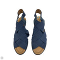 Sandals Heels Block By Comfortiva In Blue & Tan, Size: 7