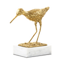 Sandpiper Bird Statue in Gold Leaf - The Well Appointed House