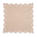 Scalloped Edge Embroidered Sand Dinner Napkin - The Well Appointed House