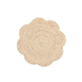 Scalloped Edge Round Bleached Raffia Placemats - Placemats & Napkin Rings - The Well Appointed House