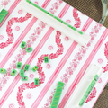 Scalloped Square Table Topper - Boxwood Garden, Rose - The Well Appointed House